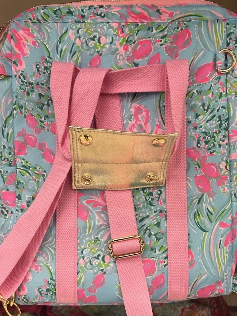 Lilly Pulitzer | Backpack Beach Cooler Pool Best Fishies Shoulder Strap Pink